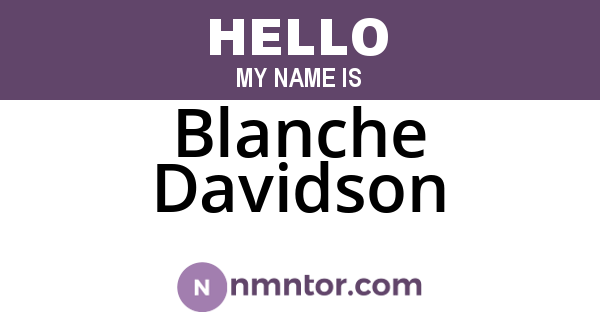Blanche Davidson