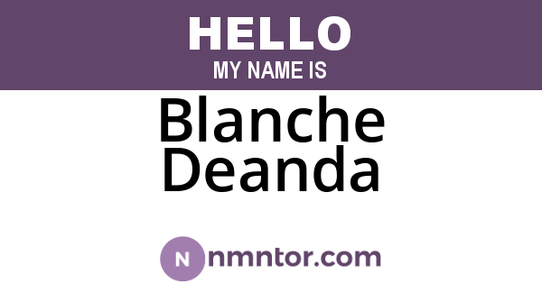 Blanche Deanda