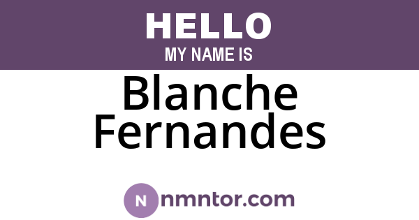 Blanche Fernandes