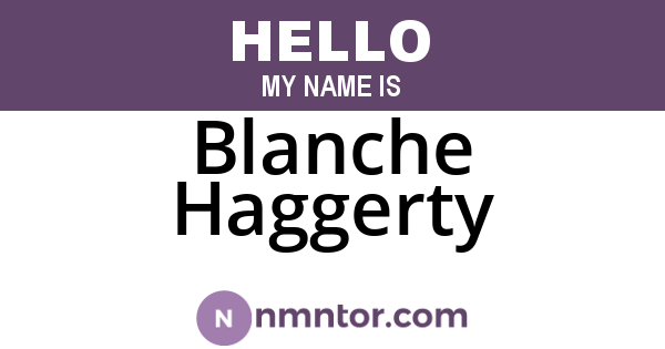 Blanche Haggerty