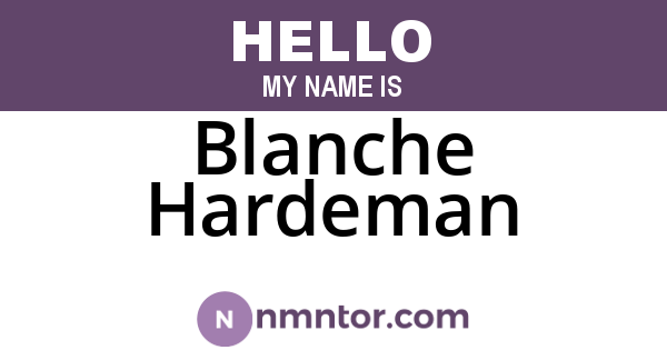 Blanche Hardeman