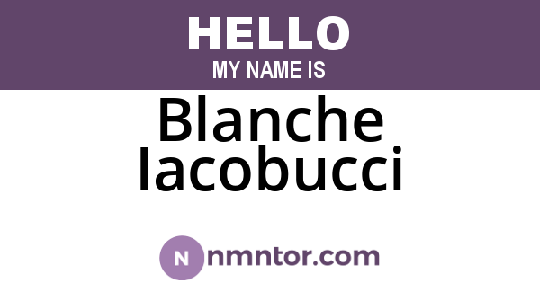 Blanche Iacobucci