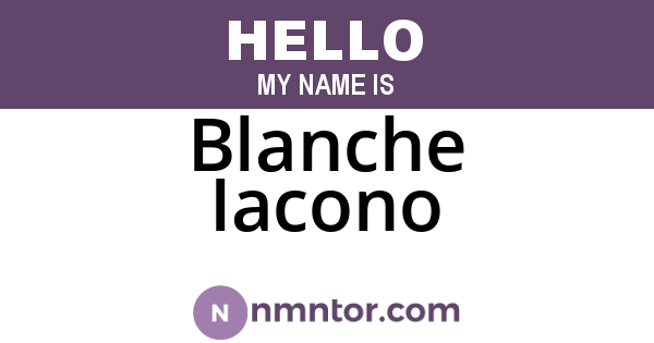 Blanche Iacono