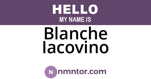 Blanche Iacovino