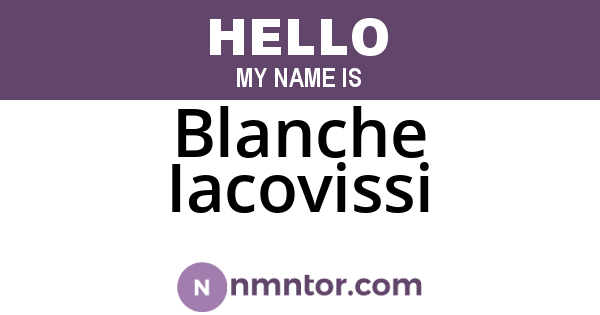Blanche Iacovissi