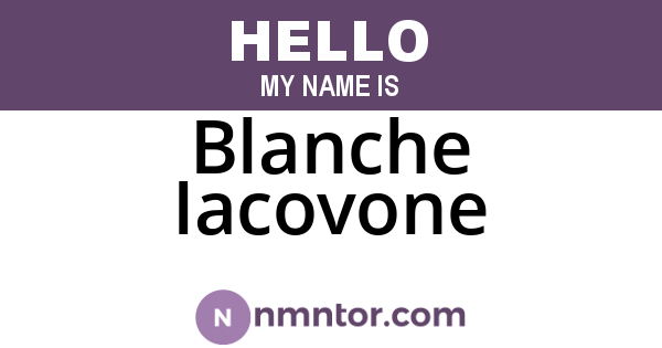 Blanche Iacovone