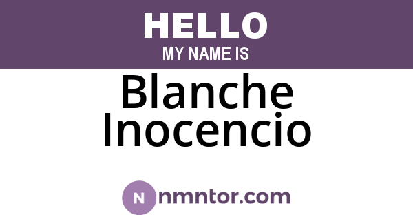 Blanche Inocencio