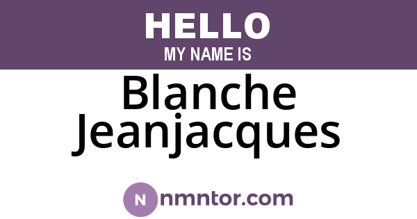 Blanche Jeanjacques