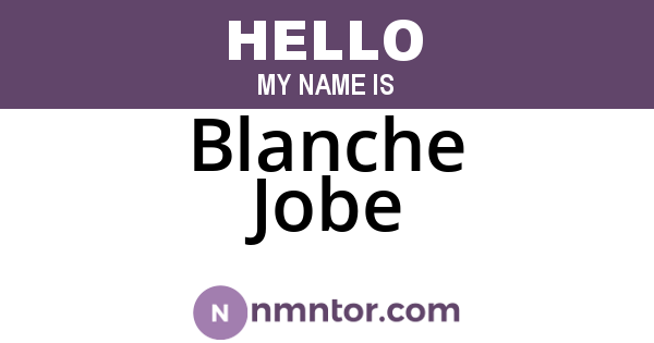 Blanche Jobe