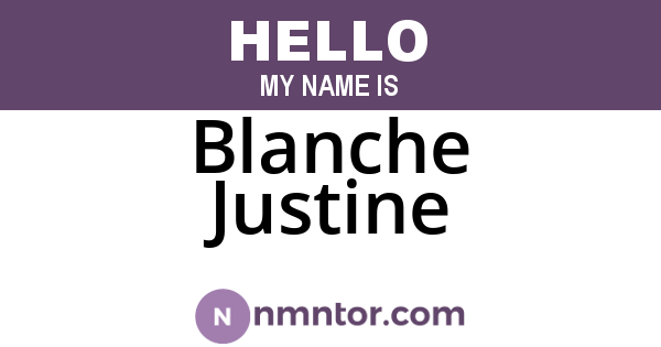 Blanche Justine