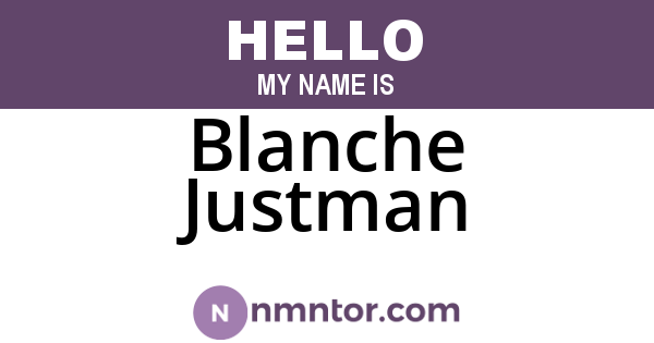 Blanche Justman