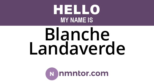 Blanche Landaverde