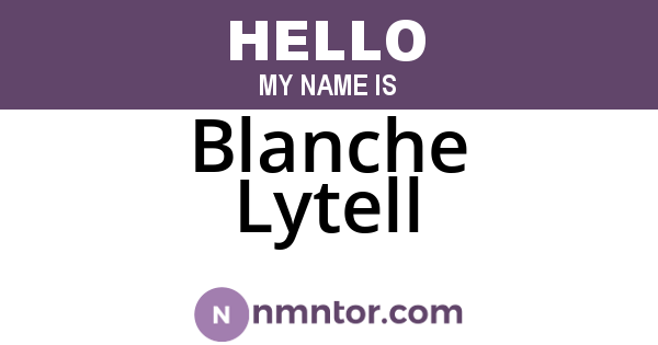 Blanche Lytell