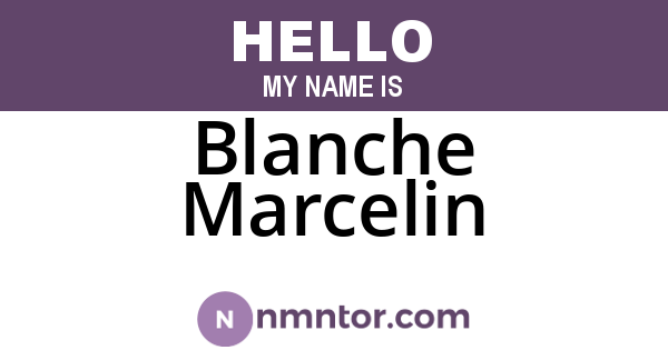 Blanche Marcelin