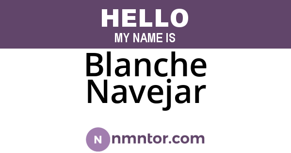 Blanche Navejar