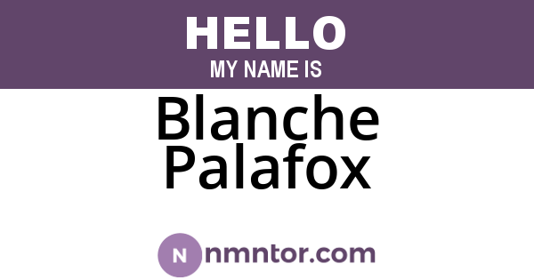 Blanche Palafox