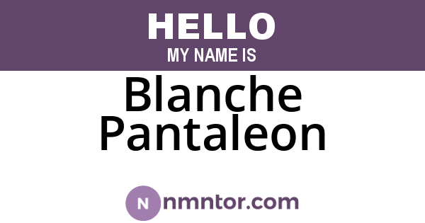 Blanche Pantaleon