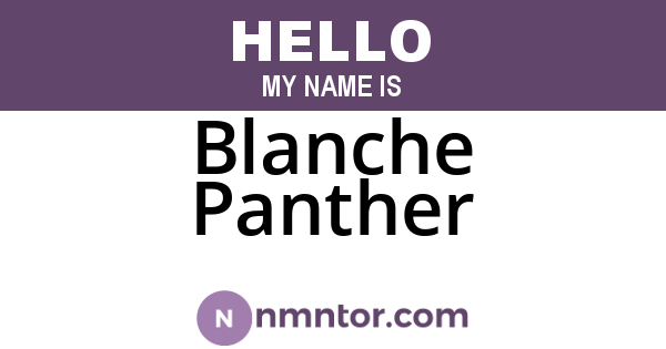 Blanche Panther