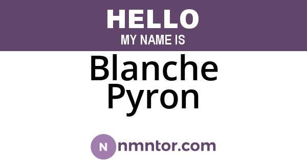 Blanche Pyron