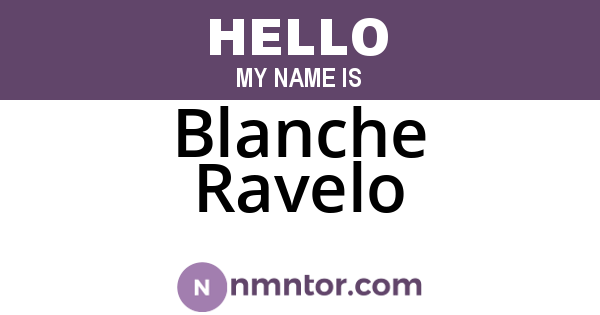 Blanche Ravelo