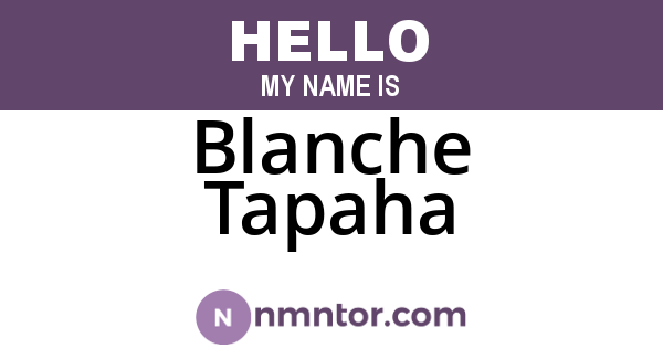 Blanche Tapaha