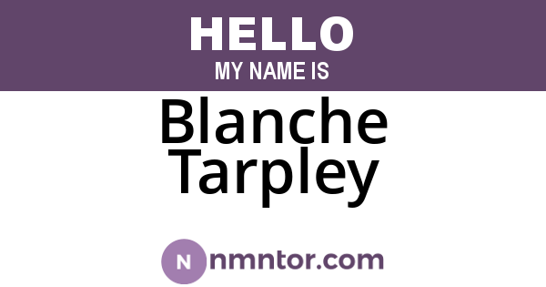 Blanche Tarpley