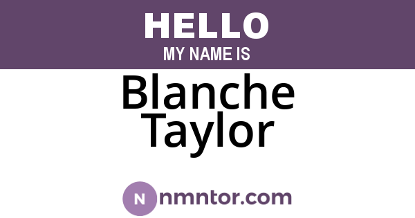 Blanche Taylor
