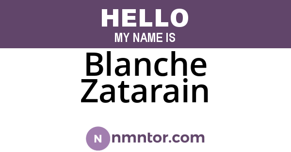 Blanche Zatarain