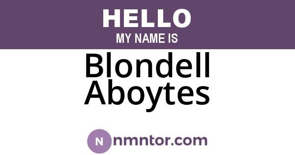 Blondell Aboytes
