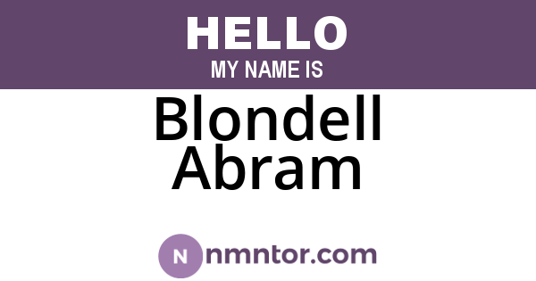 Blondell Abram
