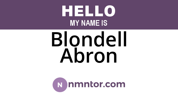 Blondell Abron