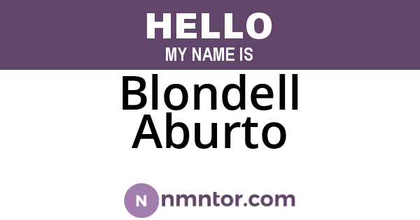 Blondell Aburto
