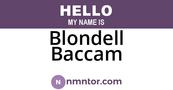 Blondell Baccam