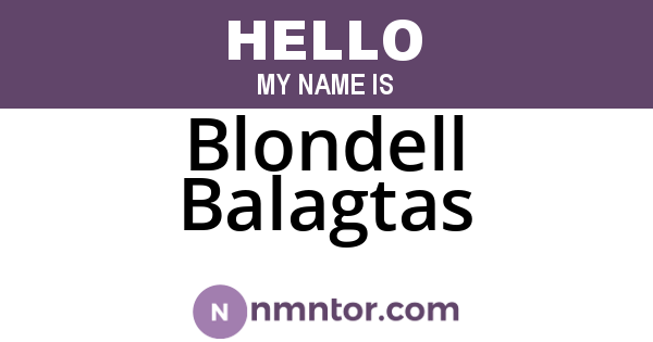 Blondell Balagtas