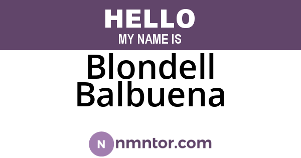 Blondell Balbuena