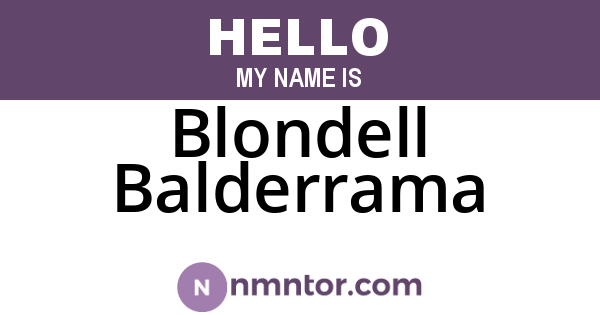 Blondell Balderrama