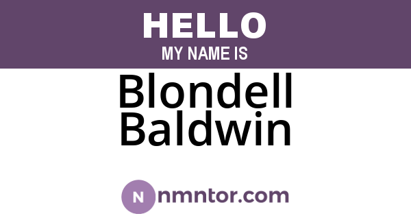 Blondell Baldwin