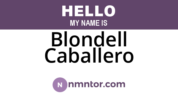 Blondell Caballero