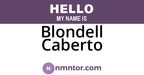 Blondell Caberto