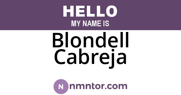 Blondell Cabreja