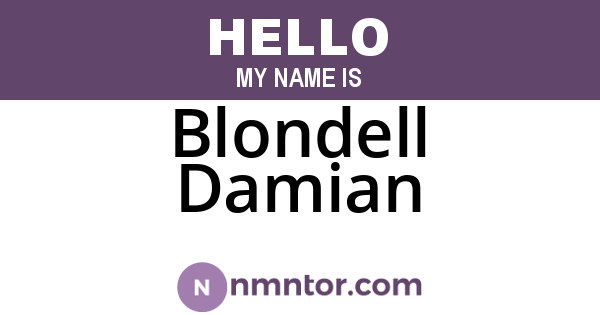 Blondell Damian