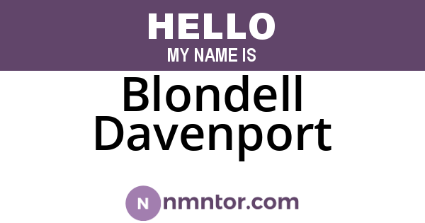 Blondell Davenport