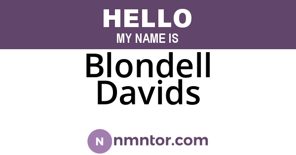 Blondell Davids