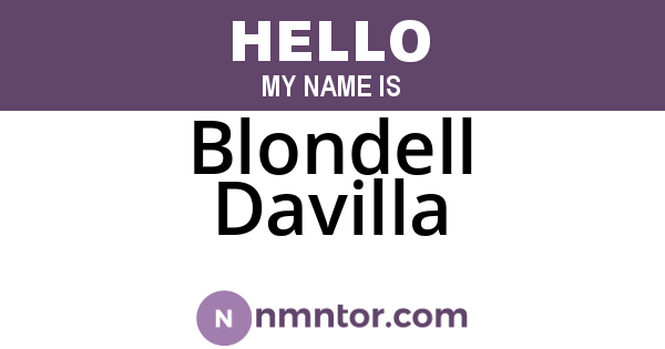 Blondell Davilla