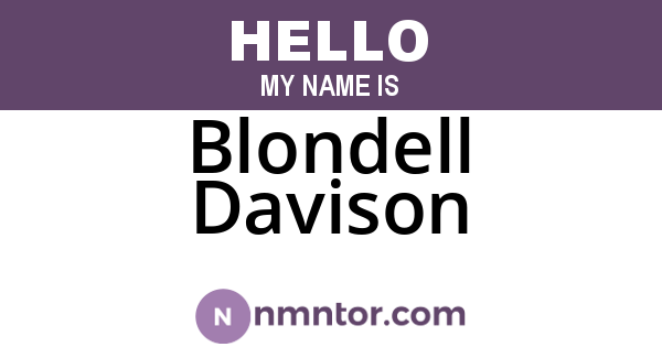 Blondell Davison