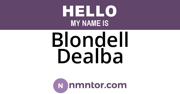 Blondell Dealba