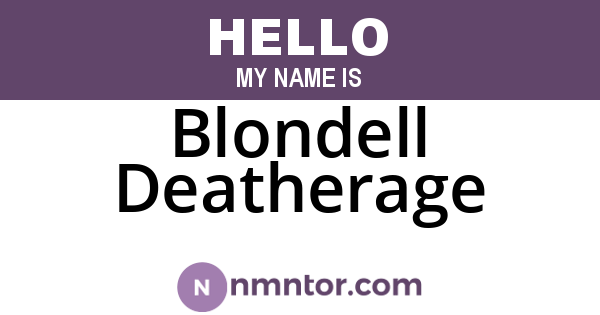 Blondell Deatherage