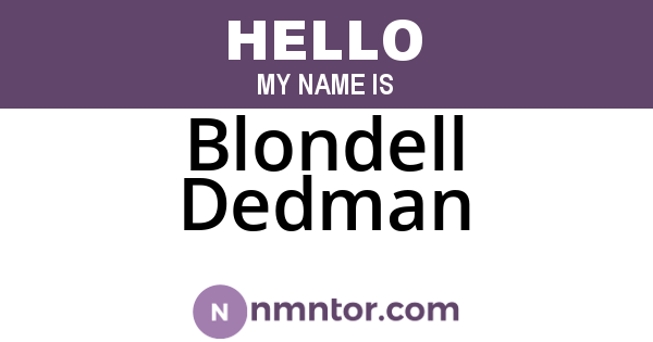 Blondell Dedman