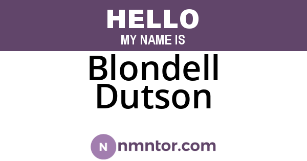 Blondell Dutson