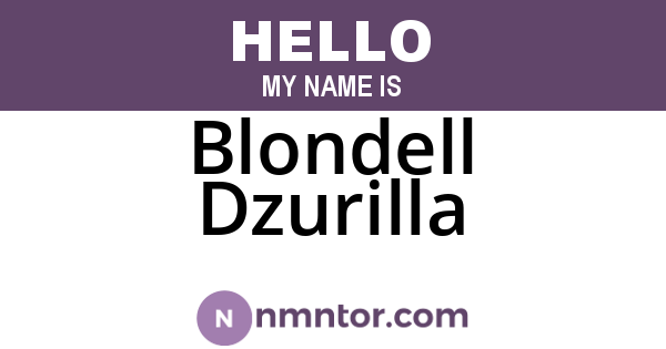 Blondell Dzurilla